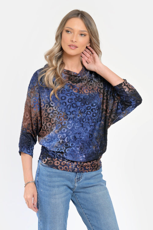 Natalee Fashion Bluză Bluza cu imprimeu abstract Sasha