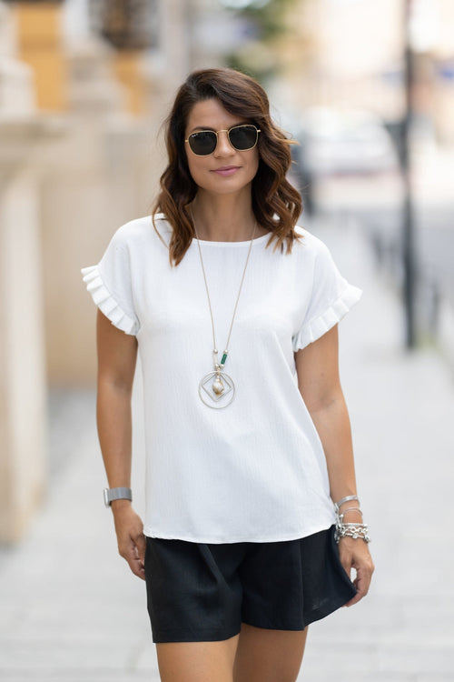 Bluza dama casual alba Sabina Natalee Fashion