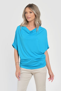 Natalee Fashion Bluză Bluza dama casual fald aqua Ana