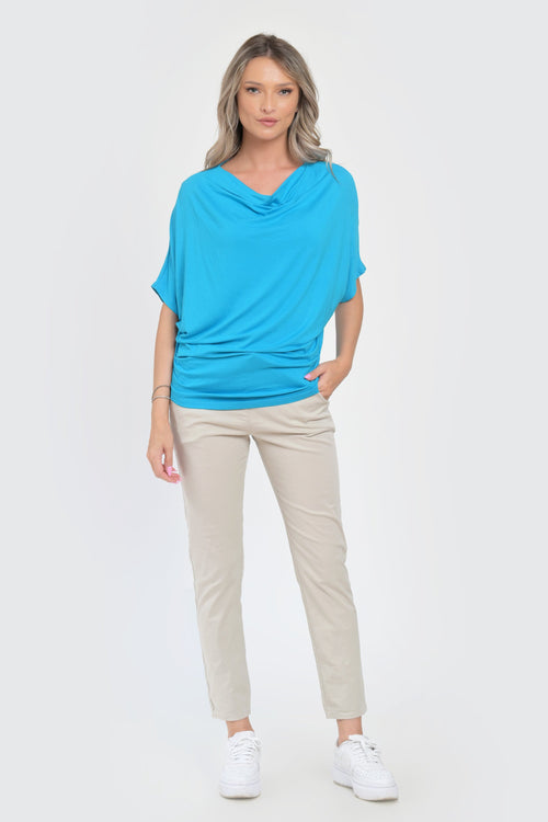 Natalee Fashion Bluză Bluza dama casual fald aqua Ana