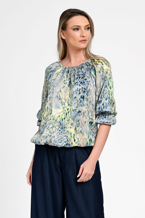 Bluză damă cu imprimeu abstract Raluca Natalee Fashion