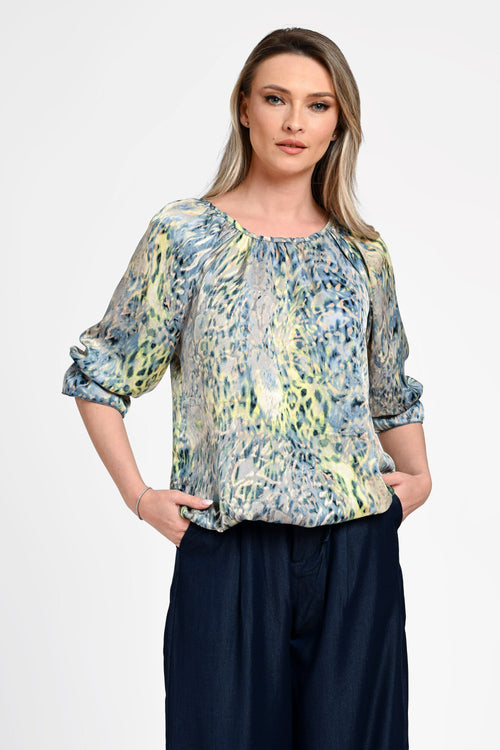 Bluză damă cu imprimeu abstract Raluca Natalee Fashion