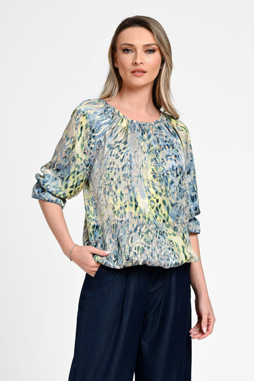 Bluză damă cu imprimeu abstract Raluca Natalee Fashion