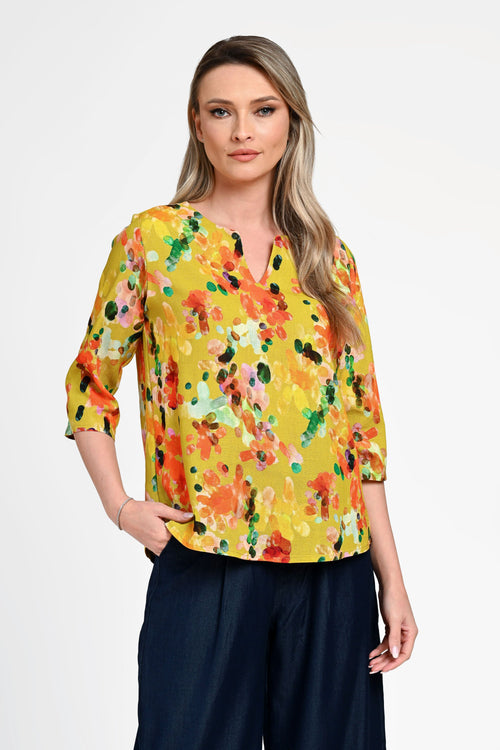 Bluză damă cu imprimeu colorat Daniela Natalee Fashion