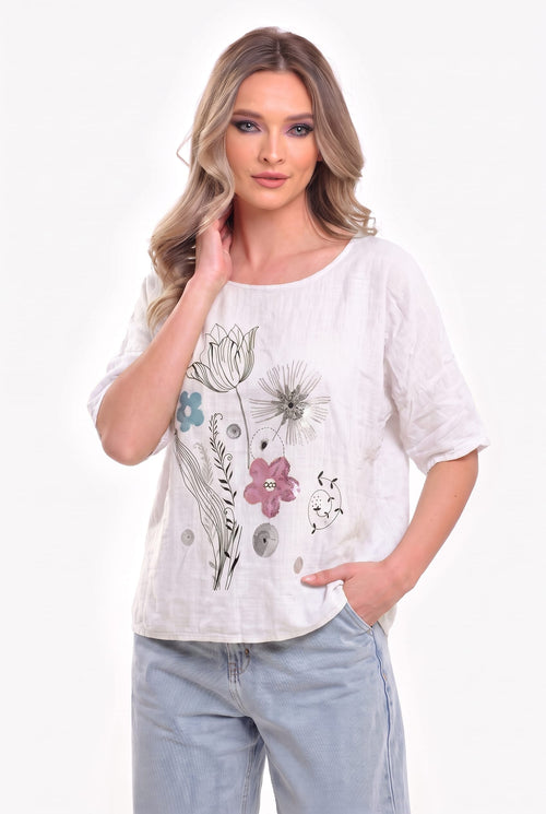 Bluză damă cu imprimeu floral Carina M / corai Natalee