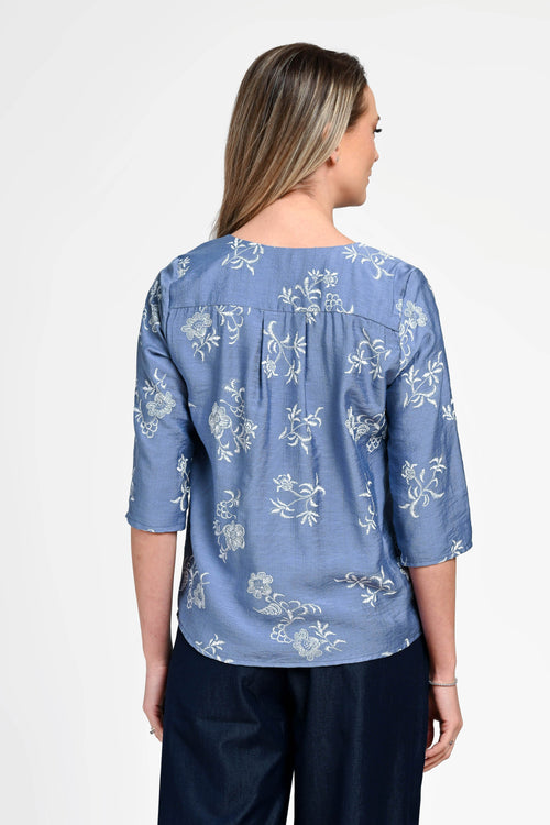 Bluză damă din bumbac cu imprimeu floral Eliza Natalee