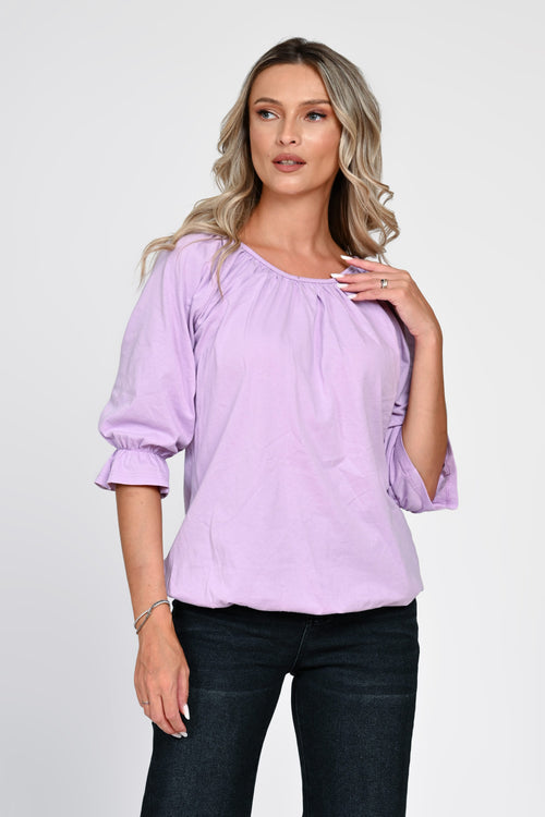 Bluză damă din bumbac cu mâneci bufante Celine Natalee Fashion