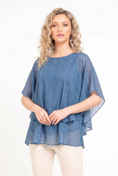 Bluză damă din voal denim Serena Natalee