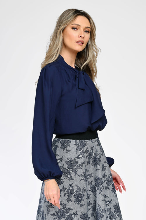 Bluză elegantă bleumarin dama Sophia Natalee