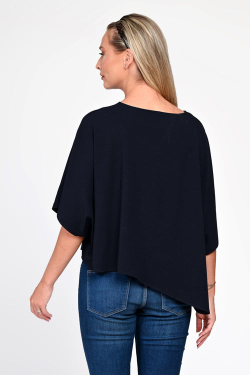 Bluza Eranthe asimetrica bleumarin ONE SIZE Eranthe