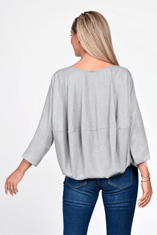 Bluza Eranthe baloon style gri melange Eranthe
