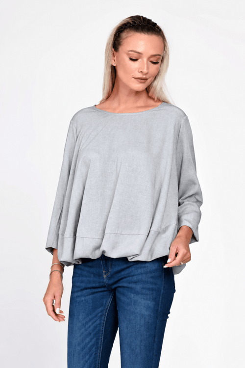 Bluza Eranthe baloon style gri melange Eranthe