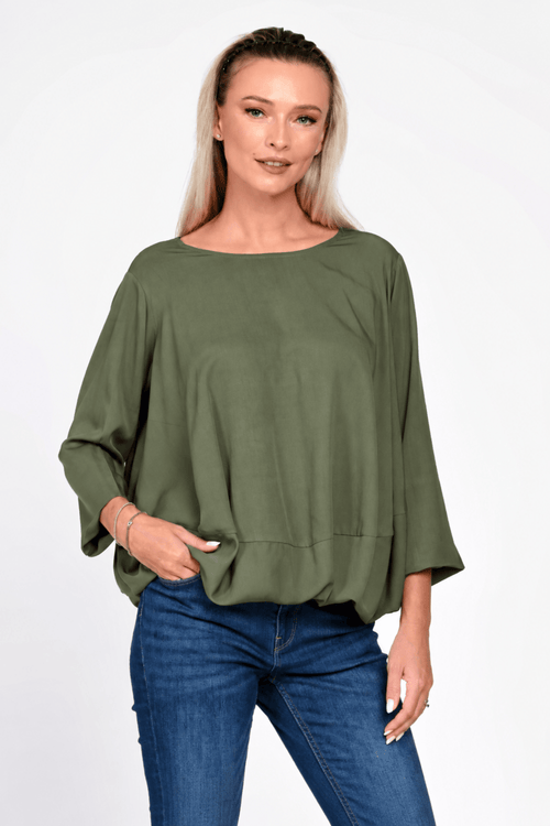 Bluza Eranthe baloon style kaki Eranthe