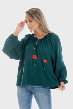 Bluza Eranthe boho style verde Eranthe