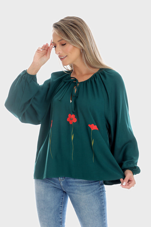 Bluza Eranthe boho style verde Eranthe