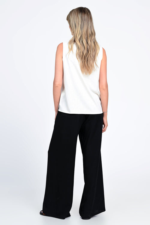 Bluza Eranthe din in cu pictura manuala Eranthe