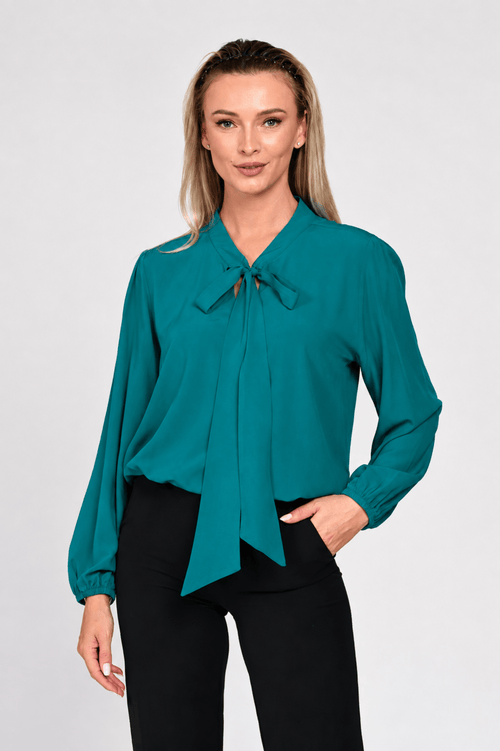 Bluza Eranthe eleganta turcoaz Eranthe