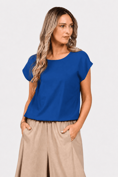 Bluza Eranthe kimono din in albasta Eranthe