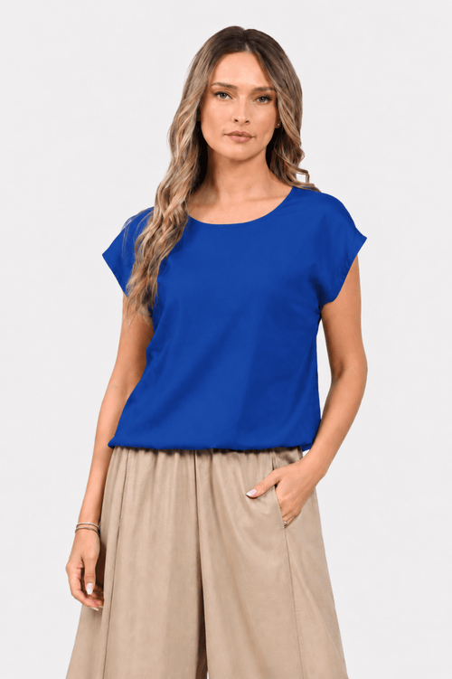 Bluza Eranthe kimono din in albasta Eranthe
