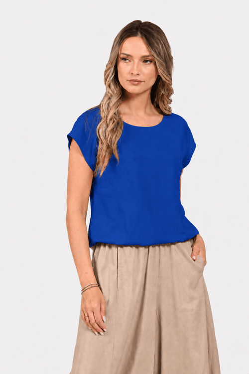 Bluza Eranthe kimono din in albasta Eranthe