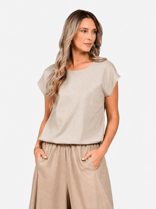 Bluza Eranthe kimono din in melange Eranthe