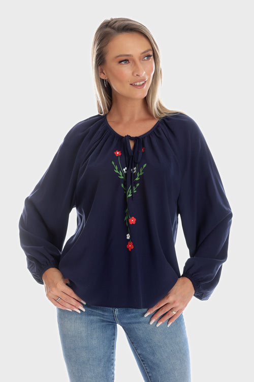 Bluza Eranthe stil ie bleumarin Eranthe