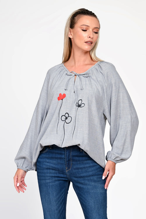Bluza Eranthe tip ie gri melange Eranthe