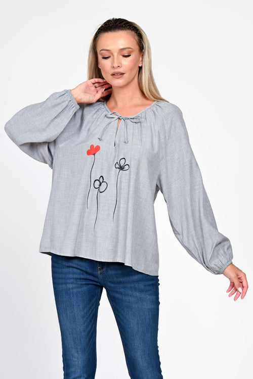 Bluza Eranthe tip ie gri melange Eranthe