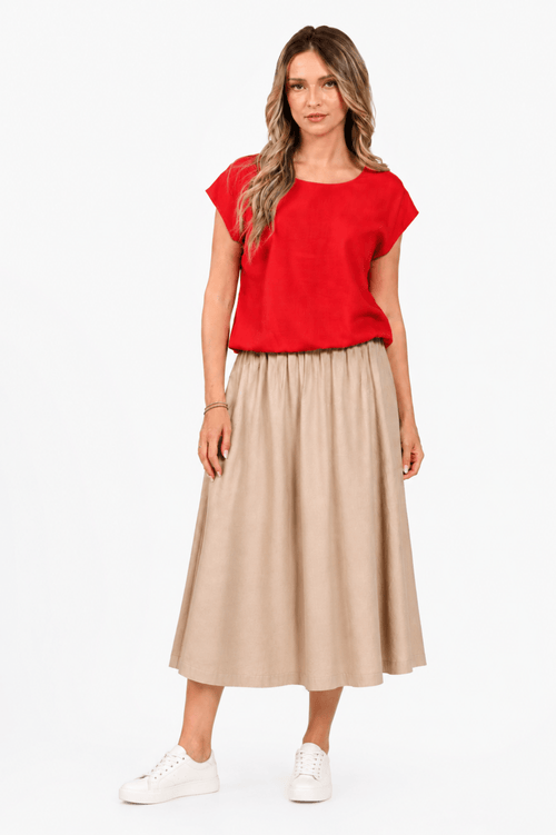 Bluza kimono din in rosie Eranthe
