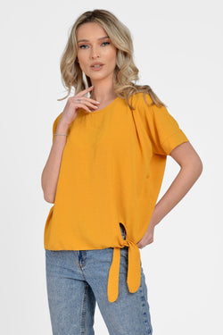 Natalee Fashion Bluză Bluza mustar casual lejera  Angeni