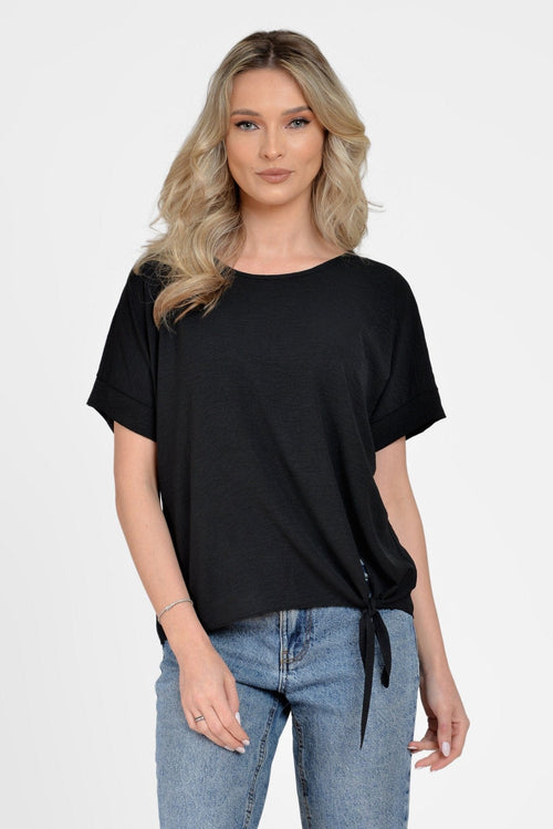 Natalee Fashion Bluză Bluza negru casual lejera Arianthe