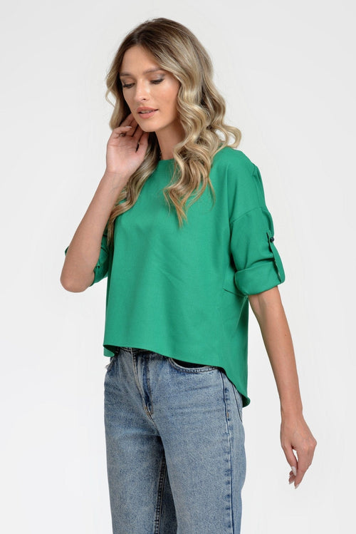 Natalee Fashion Bluză Bluza randunica verde Sofia