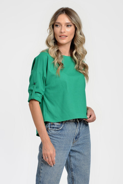 Natalee Fashion Bluză Bluza randunica verde Sofia