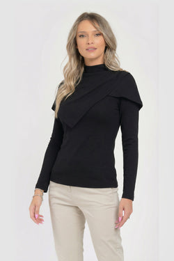 Bluză tip helancă Narcisa cu design petrecut Natalee