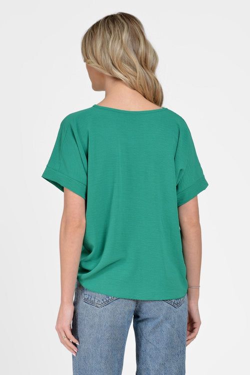 Natalee Fashion Bluză Bluza verde casual lejera  Antanasia