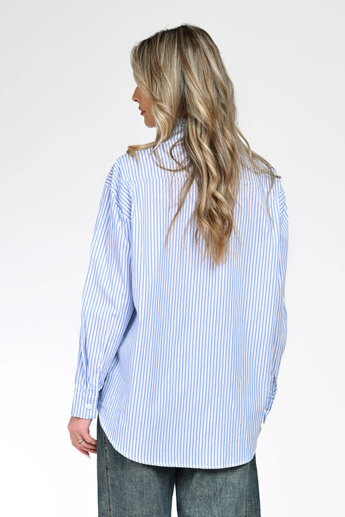 Cămașă cu dungi și aplicații perlate dama Beatrice Natalee