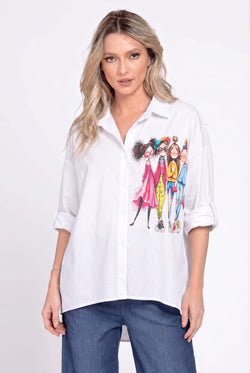 Cămașă damă oversize fetite Natalee