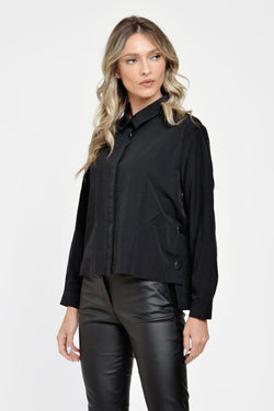 Natalee Bluză Camasa neagra oversize Esfir