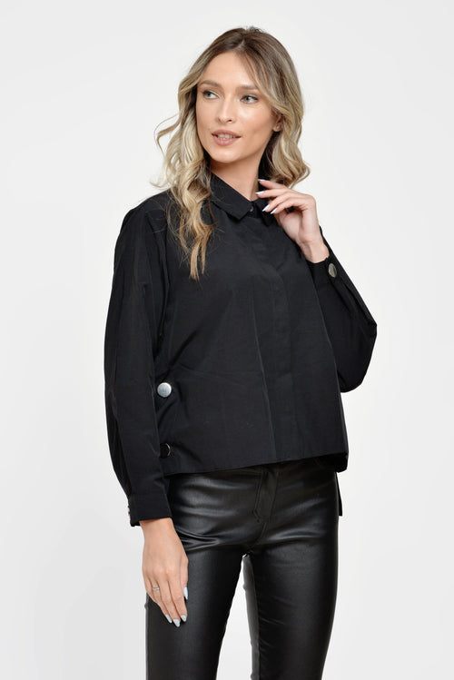 Natalee Bluză Camasa neagra oversize Esfir