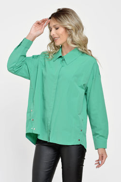 Camasa oversize verde Dorinda Natalee Fashion
