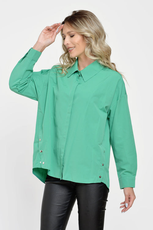 Camasa oversize verde Dorinda Natalee Fashion