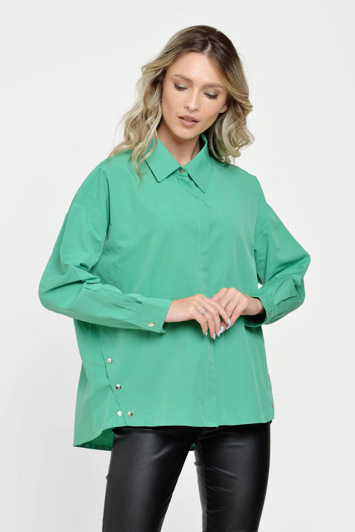 Camasa oversize verde Dorinda Natalee Fashion