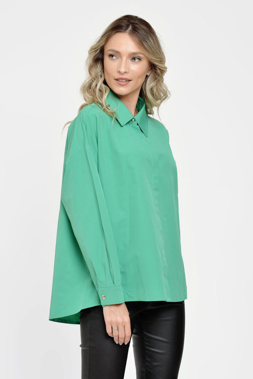 Camasa oversize verde Dorinda Natalee Fashion