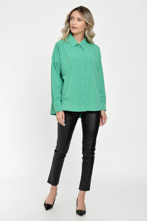 Camasa oversize verde Dorinda Natalee Fashion
