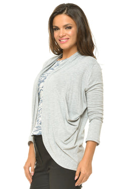 Natalee Fashion Pulovere si Cardigane Cardigan cangur gri