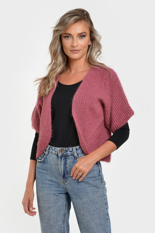 Natalee Fashion Pulovere si Cardigane Cardigan scurt roze Abeona