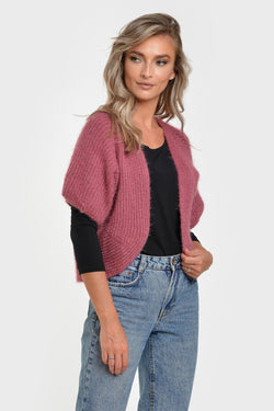 Natalee Fashion Pulovere si Cardigane Cardigan scurt roze Abeona