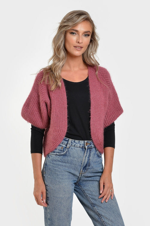 Natalee Fashion Pulovere si Cardigane Cardigan scurt roze Abeona