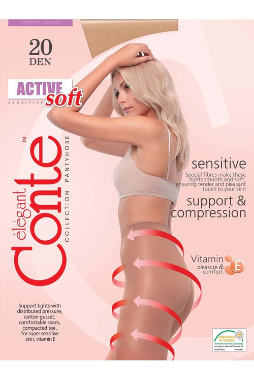 Conte Elegant Ciorapi modelatori Ciorap Compresiv și Modelator Active Soft 20 Den