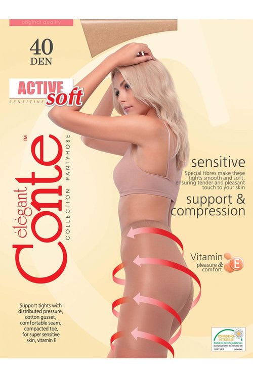 Conte Elegant Ciorapi modelatori Ciorap compresiv și modelator Active Soft 40 Den